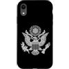 AMERICA FIRST USA FLAG PRIDE AND PATRIOT Custodia per iPhone XR Simbolo dell'aquila degli Stati Uniti degli Stati Uniti con emblema della guarnizione americana