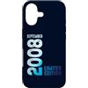 Birth Since September 2008 Retro Vintage Custodia per iPhone 17 Settembre 2008 Anno 2008 Retro 2008 Vintage Edizione Limitata