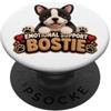 Cute Funny Stuffed Animal Stuffie Stuffy Supporto emotivo Boston Terrier Bostie Ragazzi Ragazze Compleanno PopSockets PopGrip Adesivo