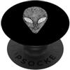Alien Extraterrestrial Sci-Fi UFO Space Alien Head Fingerprint Spazio UFO Fantascienza Extraterrestre PopSockets PopGrip Adesivo