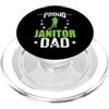 janitor dad custodian father proud clean Orgoglioso custode delle pulizie per papà PopSockets PopGrip per MagSafe