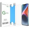 amFilm OneTouch - Confezione da 2 pellicole protettive magnetiche per iPhone 16e/iPhone 14/iPhone 13/13 Pro da 6,1, ecologiche, in vetro temperato 9H indistruttibile, allineamento automatico in 15