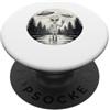 Alien Extraterrestrial Sci-Fi UFO Space Alien Peace Sign UFO Foresta Spazio Fantascienza Fan Alien Lover PopSockets PopGrip Adesivo
