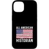 Historian Apparel for Men Women Work Bos Custodia per iPhone 13 Storia Distressed 4 4 luglio All American Flag USA