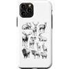 Vintage Ungulates Funny Gifts and Appare Custodia per iPhone 11 Pro Ungulates Y2K - Grafica vintage stile tatuaggio anni '90
