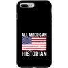 Historian Apparel for Men Women Work Bos Custodia per iPhone 7 Plus/8 Plus Storia Distressed 4 4 luglio All American Flag USA