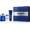 Montblanc Legend Blue EDP 100 ml + Gel doccia 100 ml + EDP MINI 2 x 7,5 ml variante Blue Cover with Silver Line