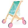 Hape Passeggino per bambole Sweet Walks in legno - Passeggino per bambole - Robusto carrello scorrevole con rivestimento in tessuto - Carrello giocattolo per bambole e orsacchiotti - per bambini dai