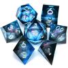 FENGYI Dungeons and Dragons Liquid Core Set di dadi D&D, dadi poliedrici in resina per D&D, dadi per giochi di ruolo, Magic, Pathfinder, D&D (7 pezzi).