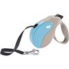 Ferplast Guinzaglio per Cani Guinzaglio Allungabile per cani AMIGO TAPE M, Fettuccia allungabile, 5 m, max 25 kg, Azzurro