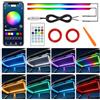 Lcxecnw Luci a LED per interni auto Dreamcolor in acrilico, strisce LED per interni auto, strisce LED per auto alimentate tramite USB con effetto dinamico di cambio colore Dreamy