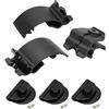 TECHAUTO Clip per coperchio laterale della batteria lato sinistro adatte per Harley Sportster Xl883 Xl1200 48 72 Set di clip per coperchio sella moto(2014-2021 Black)