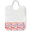 Panini Tessuti Corredo Asilo Bavaglino Bavetta con nome Ricamato in spugna di puro cotone con elastico per la pappa e la merenda in asilo dimensioni 28x33 cm Fantasia Principesse