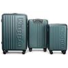 Kappa Set 3 Valigie Rigide da Viaggio 20+24+28, Trolley in ABS Espandibili con 4 Ruote Doppie Silenziose e Lucchetto TSA a Combinazione, Set Valigie Piccola Media Grande 332E3JW, Verde Petrolio