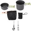 LIYJTK Set cucina campo Kit pasticcio in lega di alluminio Pentole campeggio per picnic e avventure all'aperto