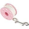 Homyl Bobina da Immersione, Mulinello da Sub, Mulinello da Dito, da Immersione, Accessorio per Immersioni con Robusto Doppio Moschettone in Nylon, Rosa