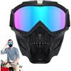 Generic Occhiali da moto con maschera rimovibile anti-UV, protezione regolabile | Occhiali caldi antinebbia per moto Offroad Equitazione Ciclismo Racing Occhiali Offroad Equitazione Offroad Equitazione