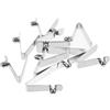 TOYANDONA 10 Pezzi Clip a Molla per Asta, Clip a Pressione per Asta, 6mm, Testa Singola e Doppia, Tubo Cavo e Pieno, Acciaio Nichelato Argento, Antiruggine, per Ombrelli e Accessori Kayak