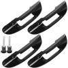 HOMSFOU 4 Set Fibbia per Pagaia, Clip Porta Pagaia in Plastica Nera Vite, Supporto Fisso per Kayak e Canoe,