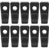 VILLCASE 10 Pezzi Gancio per Canoe e Kayak, Mini Bungee Hook a J, Pp Nero, Design Compatto, per Lashing, per Kayak e Canoa, per Kayaking Outdoor