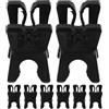 PRETYZOOM 8 Pezzi Clip Girevole per Pali da Allenamento in Pp Nero Resistente alle Intemperie, Accessorio Portatile per Allenamento Calcio All'aperto Fissaggio Sicuro