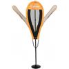 Baoblaze Training Dummy Manichino da Allenamento Basket Supporto Tecnico Simulatore Avversario Difensiva Regolabile Braccia Flessibili Base Pesata Struttura, Arancione, Con Orecchie