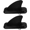GATHINESS Pinna da Surf a Grande Pesce Rimovibile, 2 Set, Nero