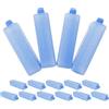 Abaodam 15 Pezzi Blocchi Ghiaccio Riutilizzabili Piccole Mattonelle Refrigeranti per Borsa Termica e Lunch Box, PE Blu, Raffreddamento Rapido, per Viaggi e Uso Domestico
