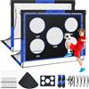 MoKo 2 Porte da Calcio per Giardino 5 × 4 ft con Bersaglio, Nero e Blu