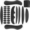 VILLFUL Helmet Pads in spugna per casco di sicurezza e casco moto, nero, 1 set, con 9 cuscinetti e 18 punti adesivi, assorbimento sudore e antiurto per equitazione