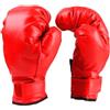 Beatifufu Guanti da Boxe per Allenamento in Pu e Spugna Rossi