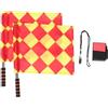 TOGEVAL Referee Flags Set Calcio con Commanding Flag, cartellini Rosso e Giallo, Fischietto Sharp Clear Sound e Record Sheets per Soccer Referees