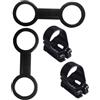 Garneck Ferma-cinturino sostituibile per maschera da immersione, supporto per tubo da snorkeling, set 4 pezzi in silicone e ABS, leggero e flessibile per attrezzatura snorkeling