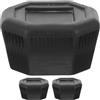 WRITWAA 3 Pezzi Copertura Manico Racchetta Tennis in Plastico Nero Protezione per Estremità Racchetta da Tennis per Ridurre Rischio di Scivolamento e Garantire Precisione
