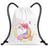 HUCHQIAI Sacca da palestra per l'asilo, borsa sportiva per bambini, zaino con coulisse, per la scuola, il nuoto, la spiaggia