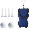 ZEPFJHE Custodia in neoprene per palline da golf, con tee, blu