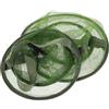 Happyyami Cesto Pieghevole per Pesci, Rete a Tre Strati, Nylon Verde | Rete Fine Piccoli Fori, per Esche Fresche e Gamberi, Pescate da Riva, Struttura Compatta