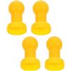 OHPHCALL Tappi per Tubo Trampolino 4 Pezzi in Plastica Gialla | Design Creativo Sagomato, Accessorio Importante per Rete e Struttura, Facile da Installare e Resistente Agli Strappi
