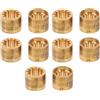 DEARMAMY 20 Pezzi Punta per Stecca da Biliardo, Ghiera in Rame Oro, Accessorio Portatile per Stecche da Snooker e Pool