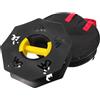 HOUDERCO Avvolgicavo Struttura a Doppio Cuscinetto Nero per Tracciatura Linee Sportive Plastica e Tessuto Maniglia Antiscivolo Allargata, con Borsa, per Campi da Basket e Manutenzione