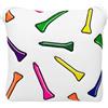 Generic Copertura Testa Mazza da Golf Copri Testa Copri Mazza Protezione Club Imbottita in PU E Peluche Apertura Flessibile Motivo con Tee Colorati Adatta a Percorso Pratica Trasporto
