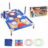 Baoblaze Gioco Lancio Anelli per Bambini con Pannello con Punteggio Set con Anelli Assortiti E Apertura Circolare Multiple Struttura Solida Piedi Precisione di