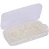Generic 100 pz 6 cm Silicone Bianco Verme Artificiale Lombrico Esche Morbide da Pesca Esca Attrezzatura per Pesci Kit di Accessori Facile da Usare Caduta Lenta Faretra Suono Robusto