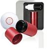 PLIGREAT Timbro riutilizzabile a forma di pallina da golf Red Biscuit | Timbro autoinchiostrante per marcatura palline, impermeabile, regalo per golfisti, accessori da golf