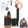 DoXtreme Doccia da Campeggio Portatile 8000mAh, Ricarica USB-C Rapida, IPX8 Impermeabile, Display LED con Temperatura (10-50°C), 2 modalità di Pressione, per Camper, Spiaggia, Pet, Emergenza Idrica