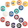 Fabater Mini Palle da Biliardo Set 2,5 Cm Accessori per Tavoli da Biliardo Resina Ecologica 16 Pezzi Palla da per Bambini per Sale Giochi Bar Sport Ricreativi Leggero Portatile