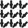 HOUDERCO Kit Adattatore Uso Semplice 10 Pezzi per Pompa Gonfiabile in Gomma Nero, Ricambio Compatibile Pompe Mini per Riparazione Palloni da Calcio e Football per Riparazioni All'aperto