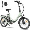 AZMA Bici Elettrica Pieghevole 20 con Batteria Rimovibile 36V 15AH (540Wh), Ammortizzatori, NFC, Autonomia 100-120, 8 Velocità - Bicicletta Elettrica per Uomo Donna, Pendolari Urbani e MTB