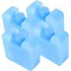 ibasenice 4 Pezzi Ice Packs per Lunch Box Riutilizzabili in Plastico, Blu, Leggeri e Facili da Trasportare, per Vegetali e Alimenti, Ristorante e Trasporto Cibo, Vacanze Estive