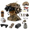 cuguoe Kit for casco tattico Custodia for occhiali Cuffie e puntello for binocolo